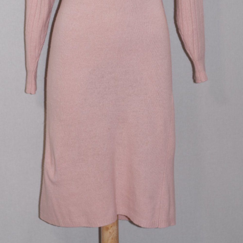 Pastle Pink Wool Dress Pink Wool Dress - Picture 5 of 7